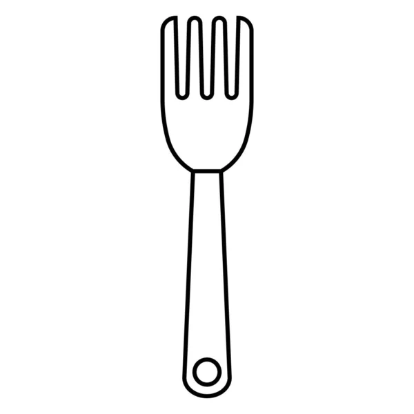 Fourche Icône Vectoriel Modèle Illustration Logo Design — Image vectorielle