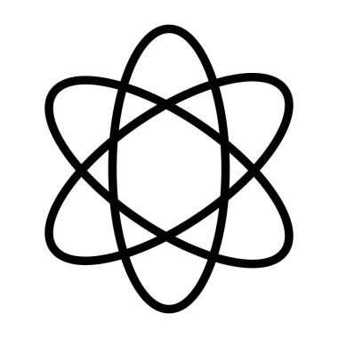 atom simgesi vektör şablonu illüstrasyon logo tasarımı