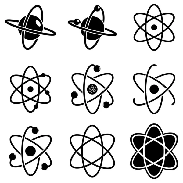 Atom Icon Vector Template Illustration Logo Design — Stock Vector