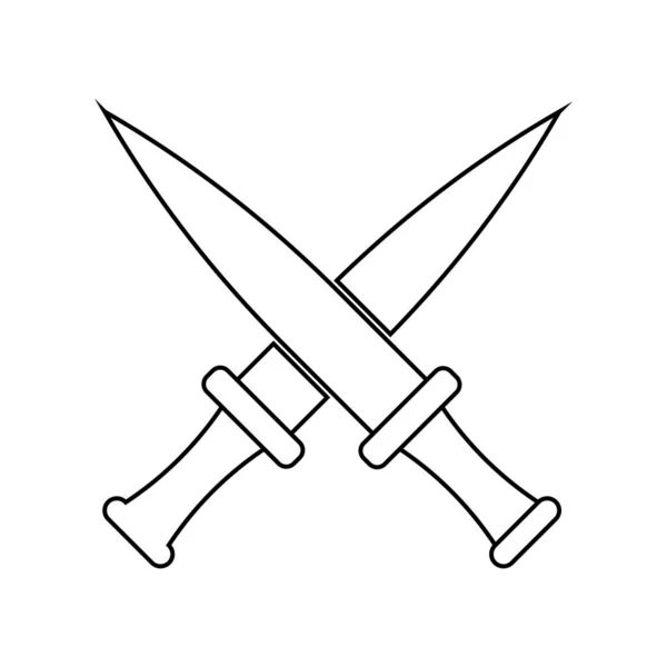 Дизайн Логотипа Вектора Иконки Ножа — стоковый вектор