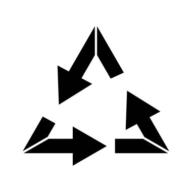 Geri dönüşüm simgesi vektör şablon logo tasarımı