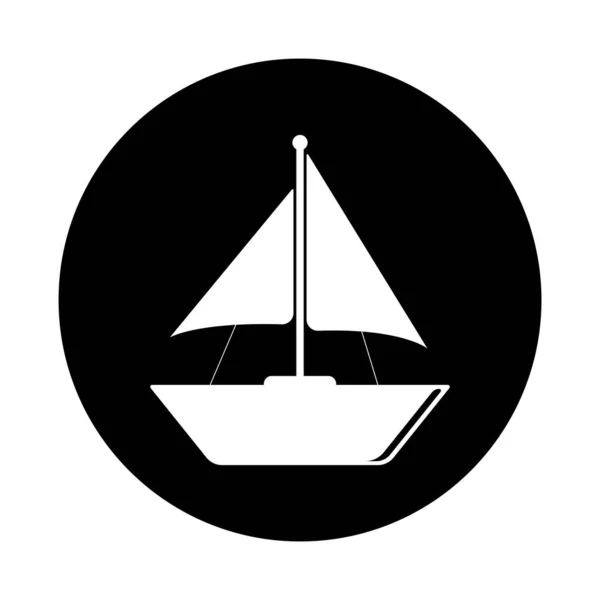 Båt Ikon Vektor Mall Illustration Logotyp Design — Stock vektor