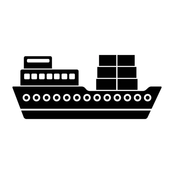 Barco Ícone Vetor Modelo Ilustração Logotipo Design —  Vetores de Stock