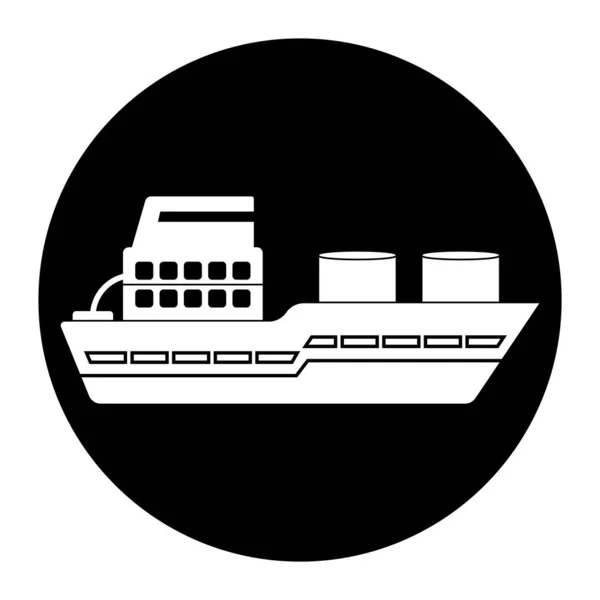 Barco Ícone Vetor Modelo Ilustração Logotipo Design — Vetor de Stock