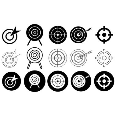 hedef simge vektör şablonu çizim logosu tasarımı