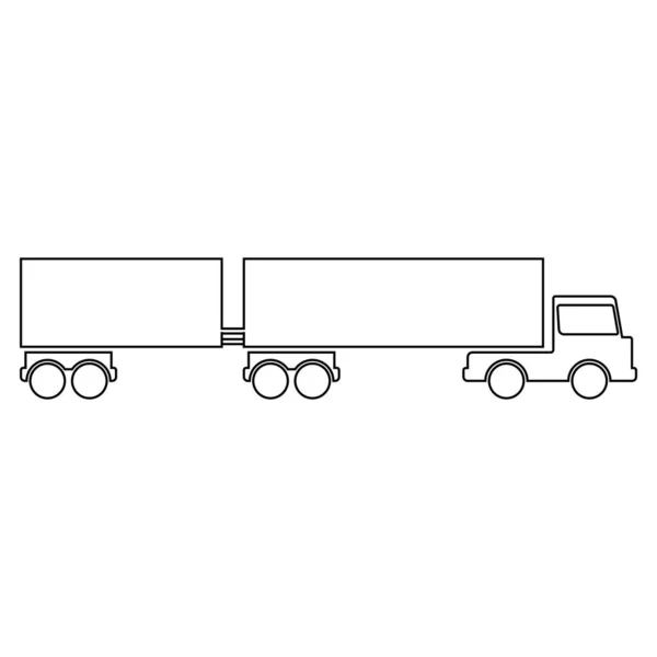 Lastbil Ikon Vektor Mall Illustration Logotyp Design — Stock vektor