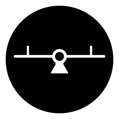 Tahterevalli simge vektör şablonu illüstrasyon logo tasarımı