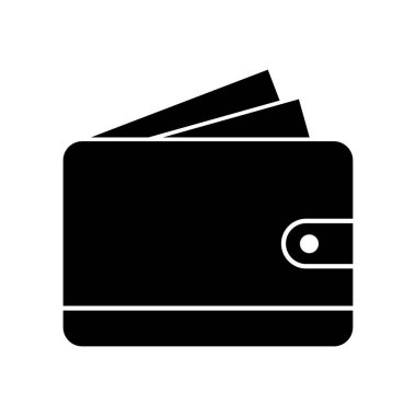 Cüzdan simgesi vektör şablonu çizim logosu tasarımı