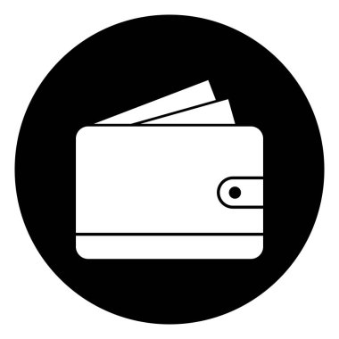 Cüzdan simgesi vektör şablonu çizim logosu tasarımı