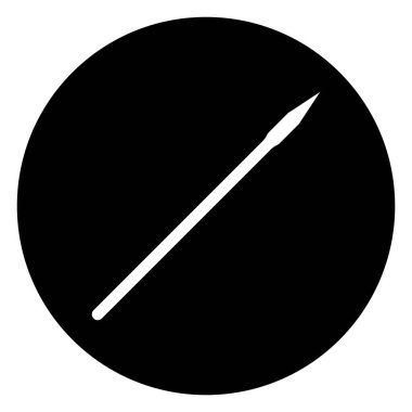 mızrak simgesi vektör şablonu çizim logosu tasarımı