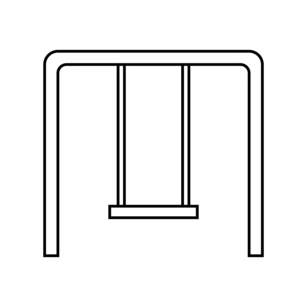 Гойдалка Значок Векторний Шаблон Ілюстрація Логотип Дизайн — стоковий вектор