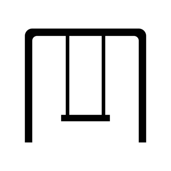 Гойдалка Значок Векторний Шаблон Ілюстрація Логотип Дизайн — стоковий вектор
