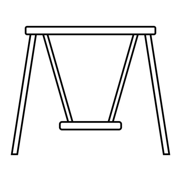 Swing Ikon Vektor Mall Illustration Logotyp Design — Stock vektor
