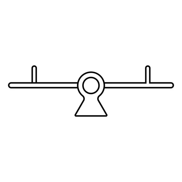 Huśtawka Ikona Wektor Szablon Ilustracja Logo Projekt — Wektor stockowy