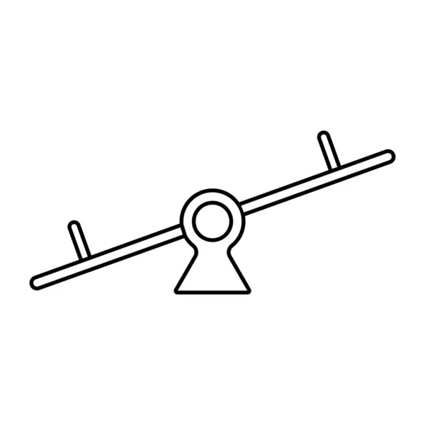 Desenho Logotipo Ilustração Modelo Vetor Ícone Seesaw — Vetor de Stock