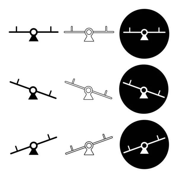 Wippe Symbol Vektor Vorlage Illustration Logo Design — Stockvektor