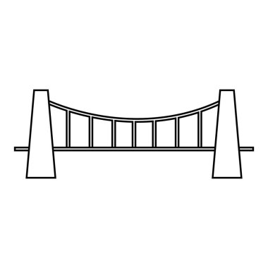 Köprü simgesi vektör şablonu çizim logosu tasarımı