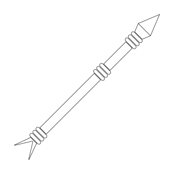 Spear Icon Vector Template Illustration Logo Design — Stock Vector