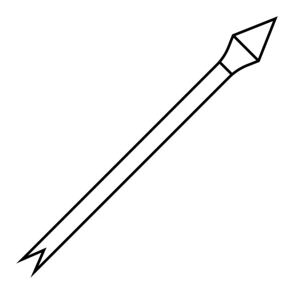 Spear Icon Vector Template Illustration Logo Design — Stock Vector