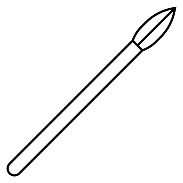 Mızrak Simgesi Vektör Şablonu Çizim Logosu Tasarımı — Stok Vektör