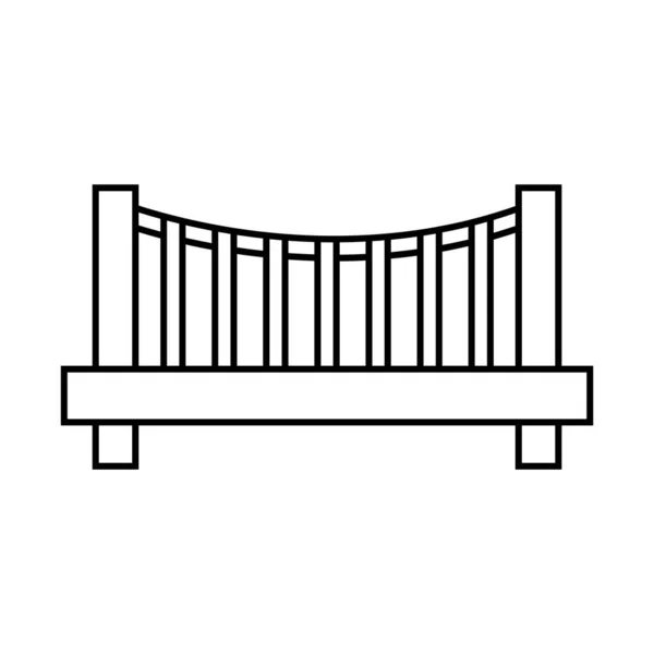 Ponte Ícone Vetor Modelo Ilustração Logotipo Design — Vetor de Stock