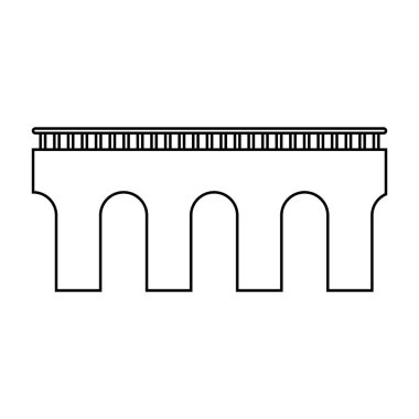 Köprü simgesi vektör şablonu çizim logosu tasarımı