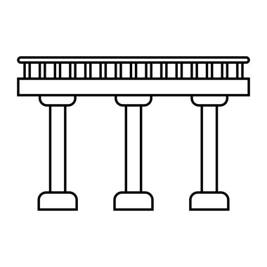 Köprü simgesi vektör şablonu çizim logosu tasarımı