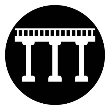 Köprü simgesi vektör şablonu çizim logosu tasarımı