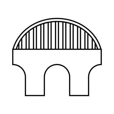 Köprü simgesi vektör şablonu çizim logosu tasarımı