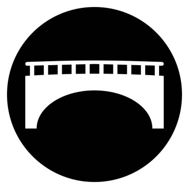 Köprü simgesi vektör şablonu çizim logosu tasarımı