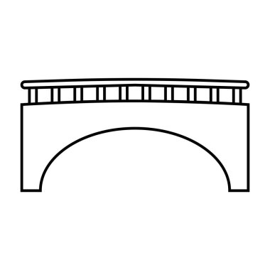 Köprü simgesi vektör şablonu çizim logosu tasarımı