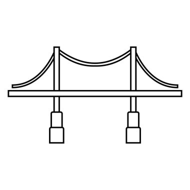 Köprü simgesi vektör şablonu çizim logosu tasarımı