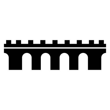 Köprü simgesi vektör şablonu çizim logosu tasarımı