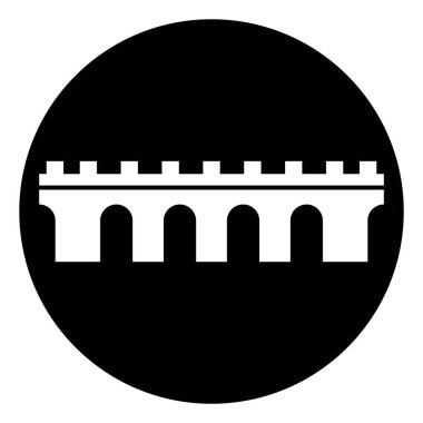 Köprü simgesi vektör şablonu çizim logosu tasarımı