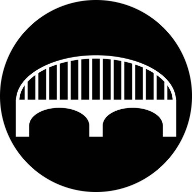 Köprü simgesi vektör şablonu çizim logosu tasarımı