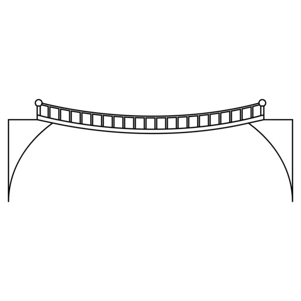 Γέφυρα Εικονίδιο Διάνυσμα Πρότυπο Εικονογράφηση Λογότυπο Σχεδιασμό — Διανυσματικό Αρχείο