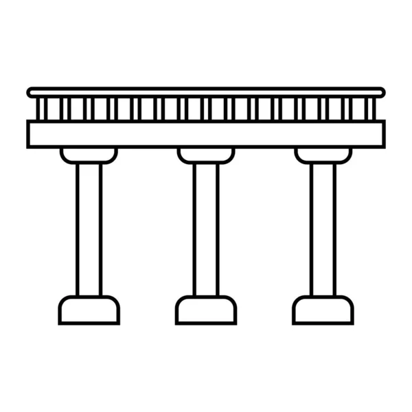 Most Ikona Wektor Szablon Ilustracja Logo Projekt — Wektor stockowy