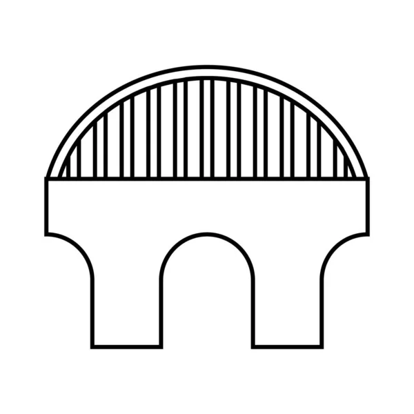 Köprü Simgesi Vektör Şablonu Çizim Logosu Tasarımı — Stok Vektör