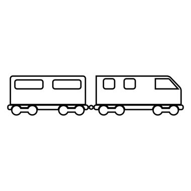 tren simgesi, tren taşıma vektör şablonu illüstrasyon logo tasarımı