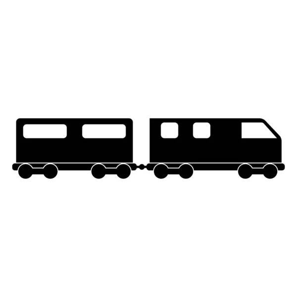 Ikona Pociągu Wektor Kolejowy Szablon Ilustracji Projekt Logo — Wektor stockowy
