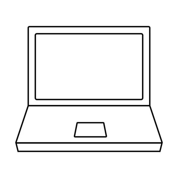 Laptop Ícone Vetor Modelo Ilustração Logotipo Design — Vetor de Stock