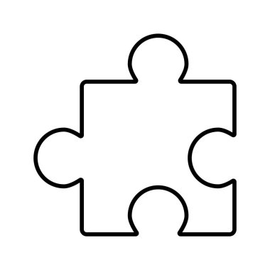 Bulmaca simgesi vektör şablonu çizim logosu tasarımı