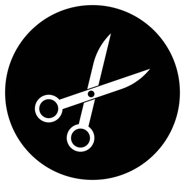 Tesoura Ícone Vetor Modelo Ilustração Logotipo Design — Vetor de Stock