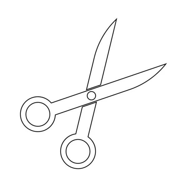 Tesoura Ícone Vetor Modelo Ilustração Logotipo Design —  Vetores de Stock