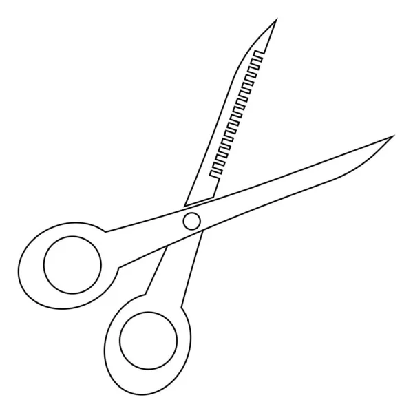 Makas Simgesi Vektör Şablonu Çizim Logosu Tasarımı — Stok Vektör