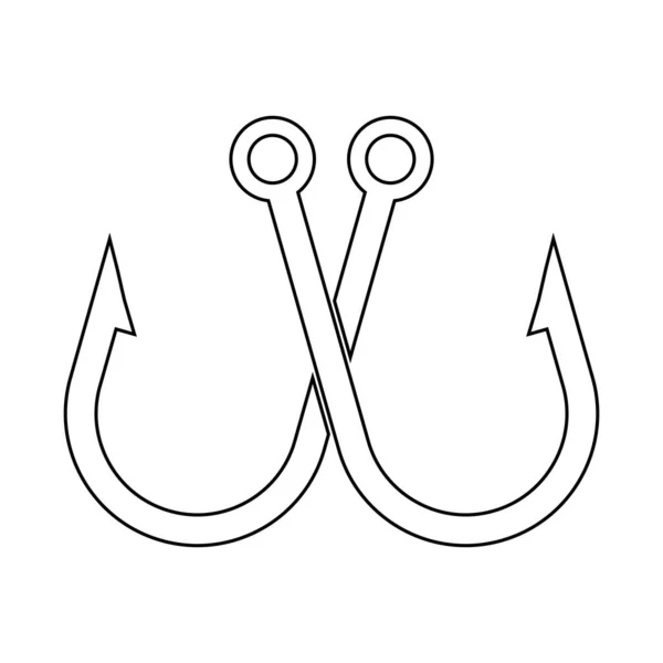 Гачок Значок Векторний Шаблон Ілюстрація Логотип Дизайн — стоковий вектор
