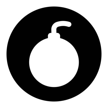 bomba ikonu vektör şablonu çizim logosu tasarımı