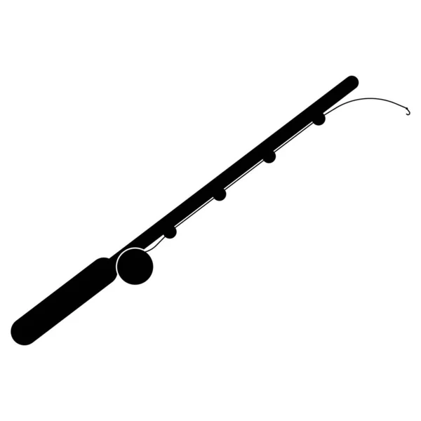Fishing Rod Icon Vector Template Illustration Logo Design — Stock Vector