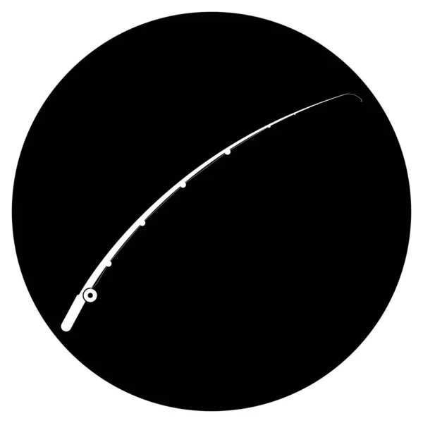 Canne Pêche Icône Vectoriel Modèle Illustration Logo Conception — Image vectorielle