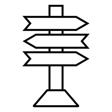 yön simgesi vektör şablonu çizim logosu tasarımı